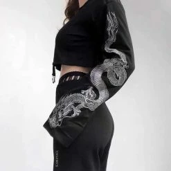Yoursblack Long Dragon Sleeves Top TOPS