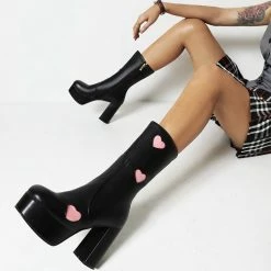 Yoursblack Love Punk Short Boots NEWS