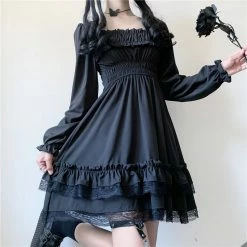 Yoursblack Dark Lace Bubble Dress NEWS
