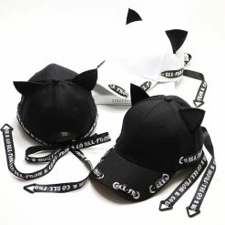 Yoursblack Cat Ears Baseball Cap NEWS