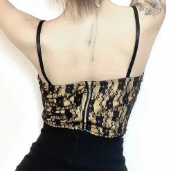 Yoursblack TOPS Goth Lace Crop Top