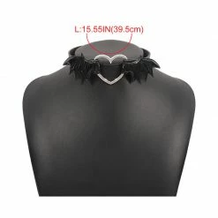 Yoursblack New In May Heart Angel Necklace