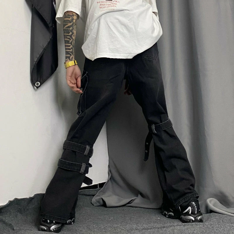 Yoursblack Spring Sale Strap Wide-leg Jeans 5 Yoursblack Spring Sale Strap Wide-leg Jeans