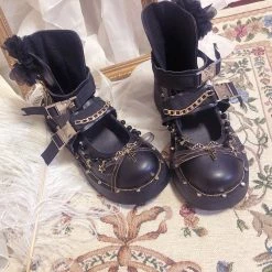 Yoursblack Lolita Cross Mary Janes NEWS