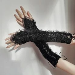 Yoursblack Vintage Elegant Lace Long Gloves