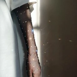 Yoursblack Accessory Diamond Fishing Net Gloves