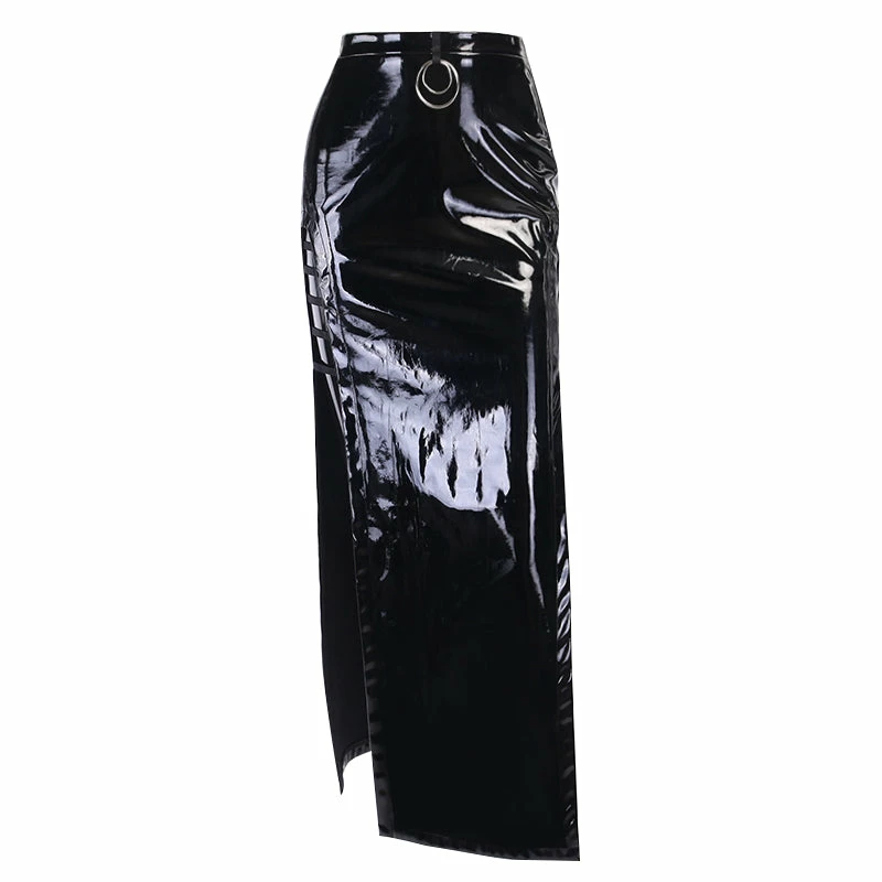 Yoursblack Vintage Goth High Waist Split Skirt 5 Yoursblack Vintage Goth High Waist Split Skirt