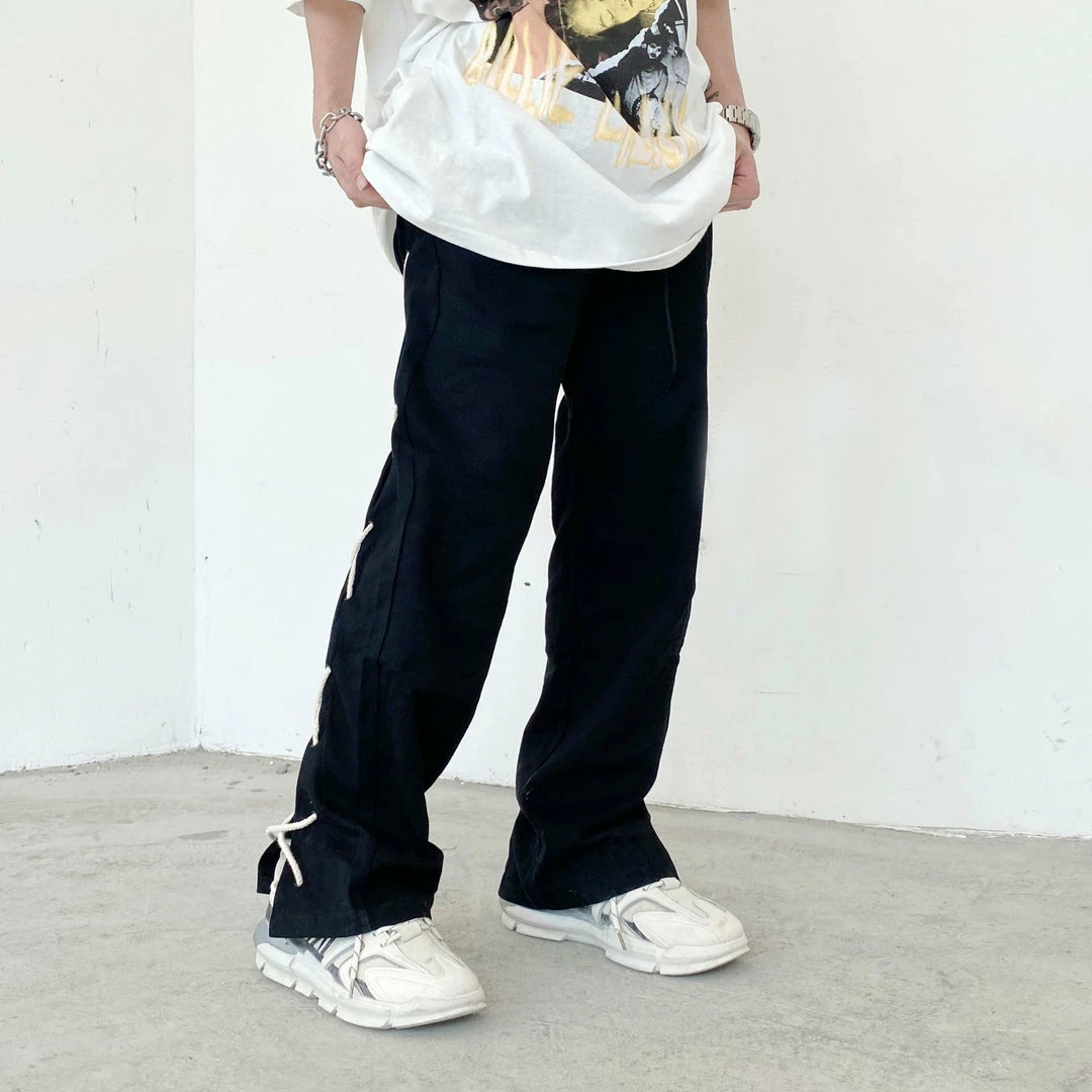 Yoursblack Cross Drawstring Casual Trousers 5 Yoursblack Cross Drawstring Casual Trousers