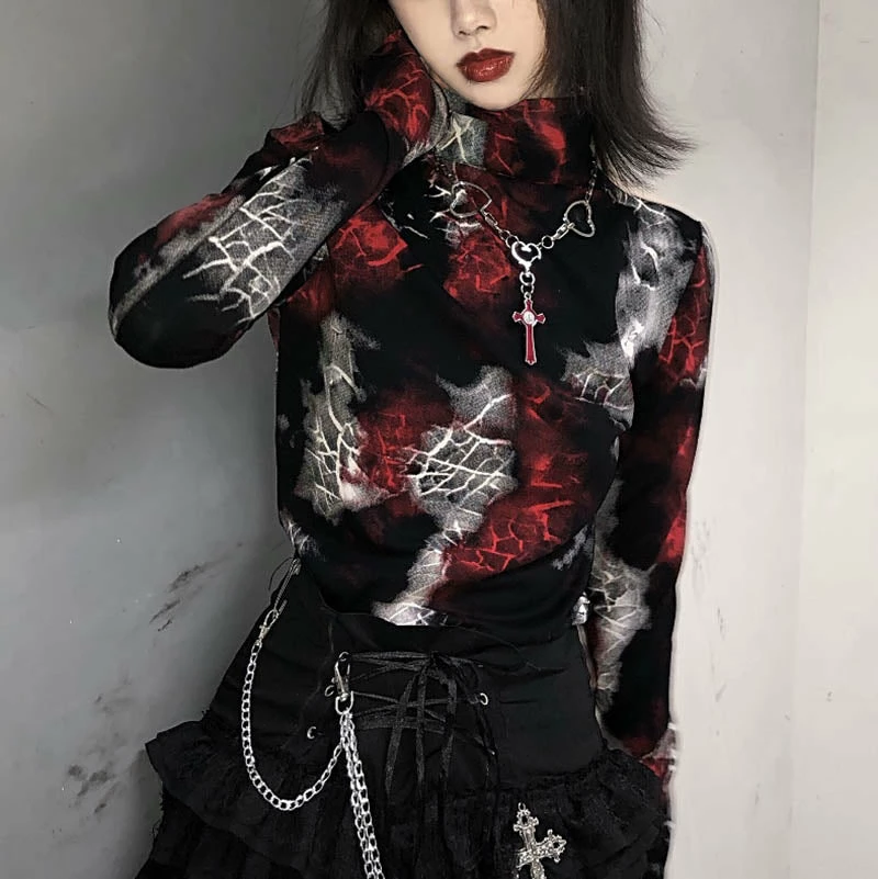 Yoursblack NEWS Punk Bloody Cobweb Top 2 Yoursblack NEWS Punk Bloody Cobweb Top