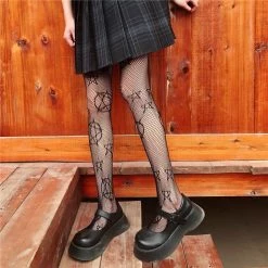 Yoursblack NEWS Star Girl Magic Five-Pointed Star Fishnet Stockings