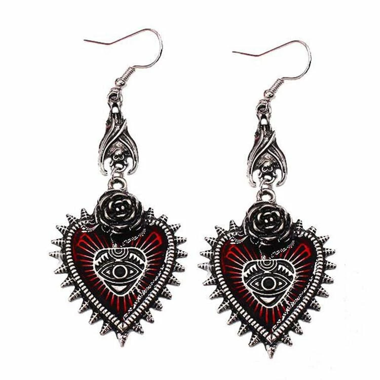 Yoursblack Rose Heart Earring New In Jun 1 Yoursblack Rose Heart Earring New In Jun