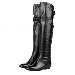 Yoursblack Punk Flat Over The Knee Boots