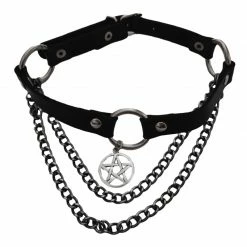 Yoursblack Double Chain Five-Pointed Star Choker