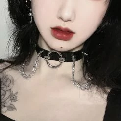 Yoursblack Accessory Ring Chain Choker YB101