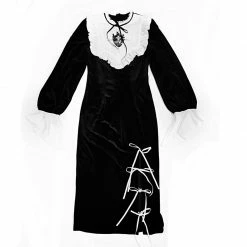 Yoursblack NEWS Gothic Embroidery Nun Velvet Dress