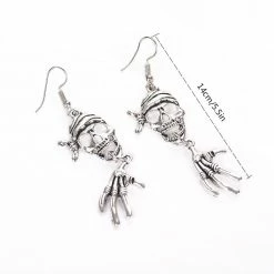 Yoursblack Halloween Skull & Hand Earrings New In May