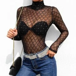 Yoursblack Perspective Grid Bottoming Shirt