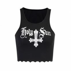 Yoursblack Sexy Exposed Navel Vest TOPS