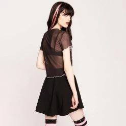Yoursblack Mesh Sheer Cropped Top New In Jun