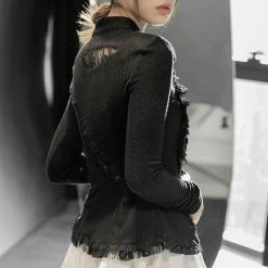 Yoursblack NEWS Gothic Lace Hollow Irregular Top 16 Yoursblack NEWS Gothic Lace Hollow Irregular Top