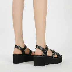 Yoursblack NEWS Single Buckle Ankle Sandals