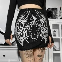 Yoursblack Dark Design Lace Hip Skirt NEWS