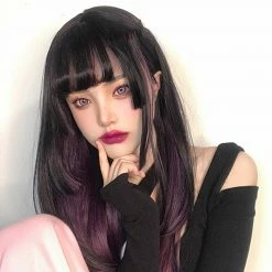 Yoursblack Hime Cut Ear-Dyeing Wig Accessory