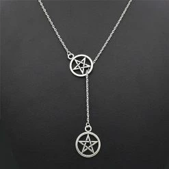 Yoursblack Double Pentagram Necklace New In Jun