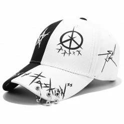 Yoursblack NEWS Black&white Hip Hop Baseball Cap