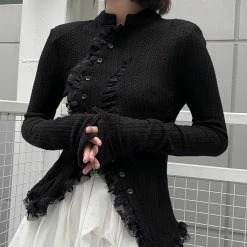 Yoursblack NEWS Gothic Lace Hollow Irregular Top 14 Yoursblack NEWS Gothic Lace Hollow Irregular Top