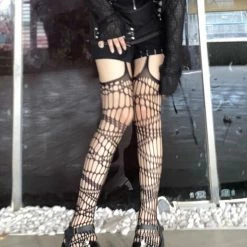 Yoursblack Irregular Hollow Tights NEWS