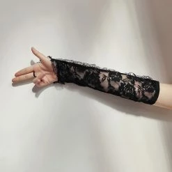 Yoursblack Vintage Elegant Lace Long Gloves