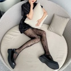 Yoursblack NEWS Japanese Rune Stockings