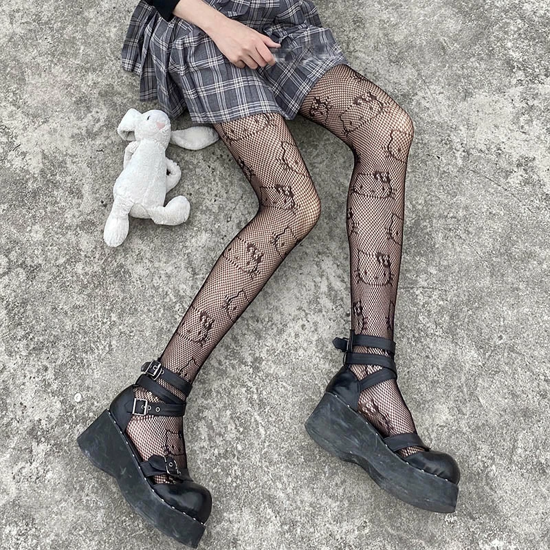 Yoursblack Socks&Stockings Cartoon Cat Tights 1 Yoursblack Socks&Stockings Cartoon Cat Tights