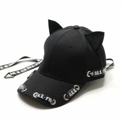 Yoursblack Cat Ears Baseball Cap NEWS
