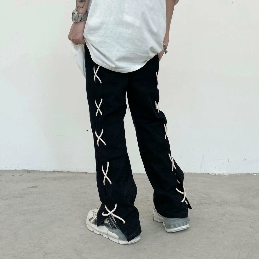 Yoursblack Cross Drawstring Casual Trousers 4 Yoursblack Cross Drawstring Casual Trousers