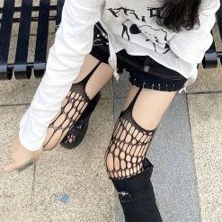 Yoursblack Irregular Hollow Tights NEWS