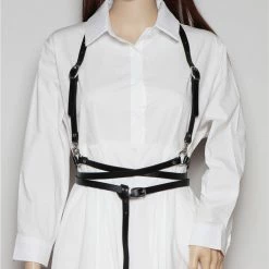 Yoursblack Strap Binding One-Piece Belt