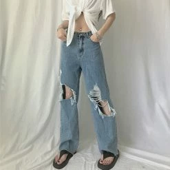 Yoursblack BOTTOMS Ripped Casual Jeans