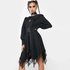 Yoursblack New In Jun Long Sleeve Goth Dress