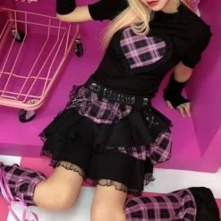 Yoursblack Dark Rock Sweetheart Skirt