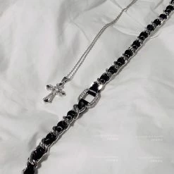 Yoursblack Accessory Cross Chain Choker