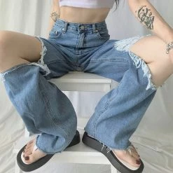 Yoursblack BOTTOMS Ripped Casual Jeans