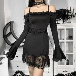 Yoursblack Skinny Long Sleeve Lace Dress New In May