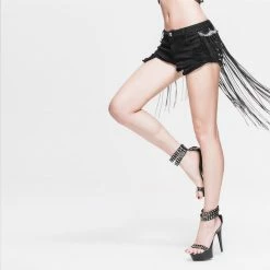 Yoursblack Fringes Belt Punk Ripped Shorts NEWS 8 Yoursblack Fringes Belt Punk Ripped Shorts NEWS