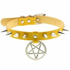 Yoursblack Pentagram Spike Choker Chokers