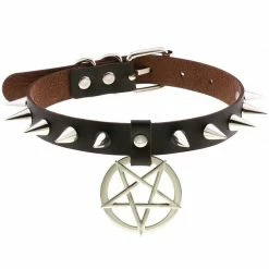 Yoursblack Pentagram Spike Choker Chokers