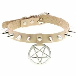 Yoursblack Pentagram Spike Choker Chokers