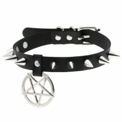 Yoursblack Pentagram Spike Choker Chokers