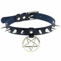 Yoursblack Pentagram Spike Choker Chokers